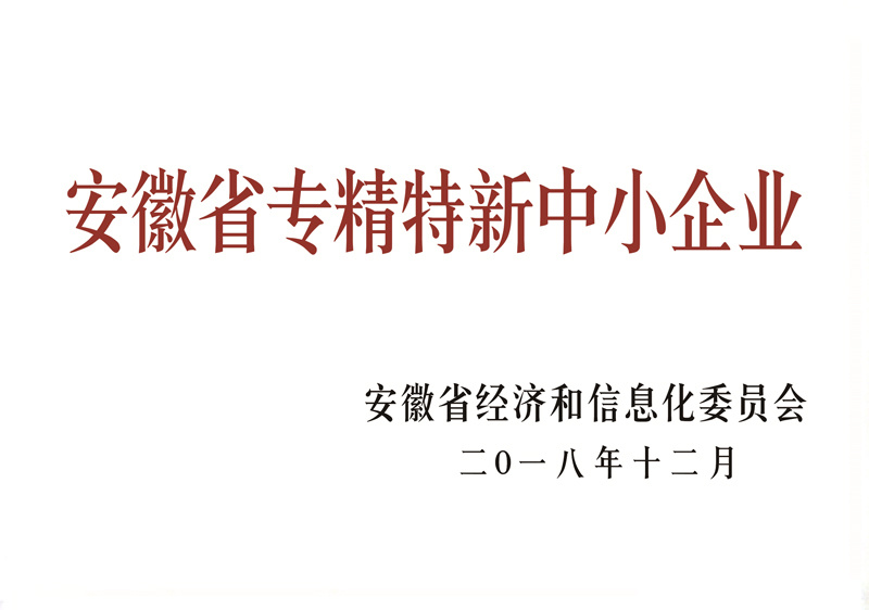 安徽省专精特新中小企业 安徽省专精特新中小企业