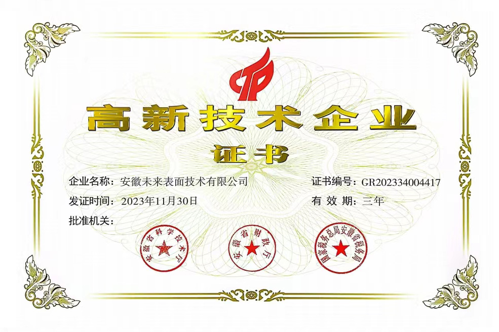 未来表面高企证书 未来表面高企证书